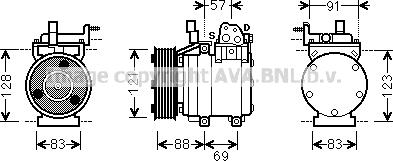 Prasco HYK258 - Компресор, климатизация vvparts.bg