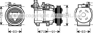 Prasco HYK263 - Компресор, климатизация vvparts.bg