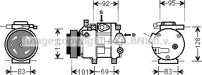 Prasco HYK214 - Компресор, климатизация vvparts.bg