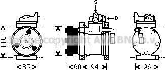 Prasco HYK217 - Компресор, климатизация vvparts.bg