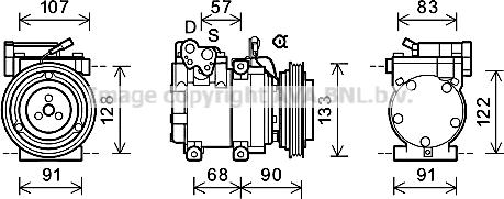 Prasco HYK287 - Компресор, климатизация vvparts.bg