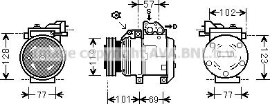 Prasco HYK222 - Компресор, климатизация vvparts.bg