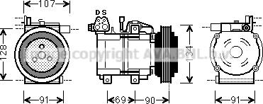 Prasco HYK278 - Компресор, климатизация vvparts.bg