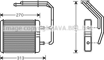 Prasco IV6052 - Топлообменник, отопление на вътрешното пространство vvparts.bg