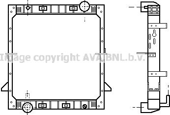 Prasco IV2060 - Радиатор, охлаждане на двигателя vvparts.bg