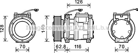 Prasco JDK014 - Компресор, климатизация vvparts.bg