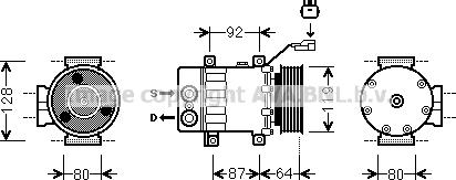 Prasco JEAK047 - Компресор, климатизация vvparts.bg