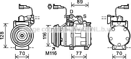 Prasco JEK056 - Компресор, климатизация vvparts.bg