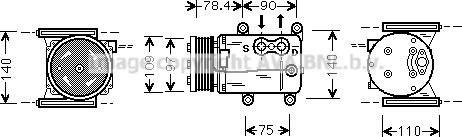 Prasco JRAK025 - Компресор, климатизация vvparts.bg