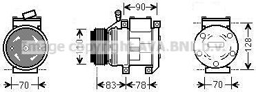 Prasco KAAK173 - Компресор, климатизация vvparts.bg