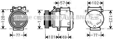 Prasco KAAK211 - Компресор, климатизация vvparts.bg