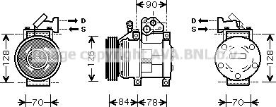 Prasco KAK052 - Компресор, климатизация vvparts.bg