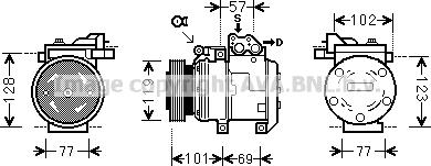 Prasco KAK146 - Компресор, климатизация vvparts.bg