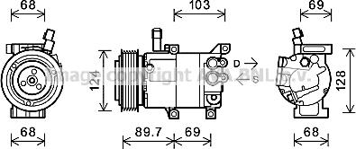 Prasco KAK159 - Компресор, климатизация vvparts.bg