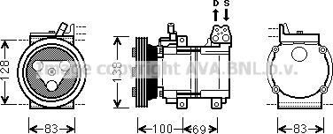 Prasco KAK156 - Компресор, климатизация vvparts.bg