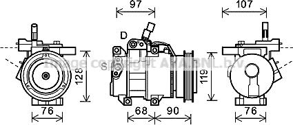 Prasco KAK161 - Компресор, климатизация vvparts.bg