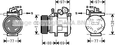 Prasco KAK117 - Компресор, климатизация vvparts.bg