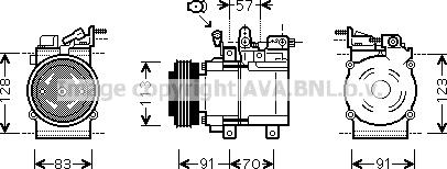 Prasco KAK174 - Компресор, климатизация vvparts.bg