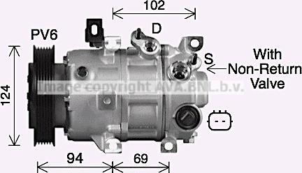 Prasco KAK326 - Компресор, климатизация vvparts.bg