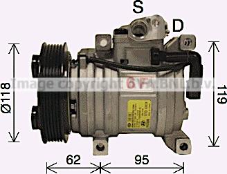 Prasco KAK298 - Компресор, климатизация vvparts.bg