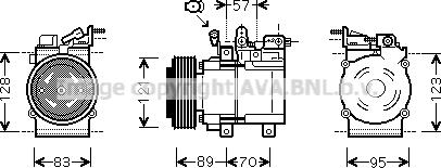 Prasco KAK205 - Компресор, климатизация vvparts.bg