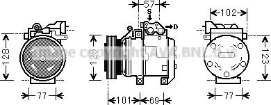 Prasco KAK211 - Компресор, климатизация vvparts.bg