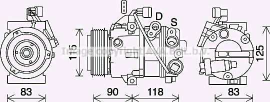 Prasco KAK284 - Компресор, климатизация vvparts.bg