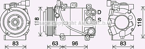 Prasco KAK282 - Компресор, климатизация vvparts.bg