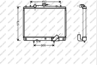 Prasco MB817R001 - Радиатор, охлаждане на двигателя vvparts.bg