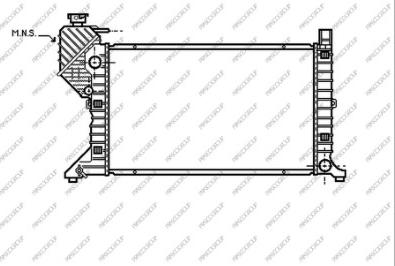 Prasco ME915R004 - Радиатор, охлаждане на двигателя vvparts.bg