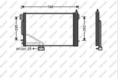 Prasco ME026C001 - Кондензатор, климатизация vvparts.bg