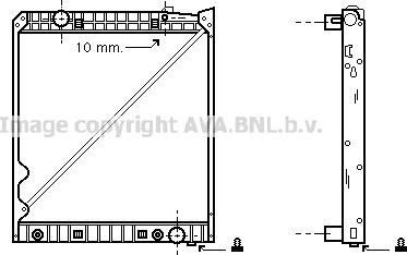 Prasco ME2150 - Радиатор, охлаждане на двигателя vvparts.bg