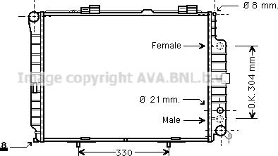 Prasco MSA2208 - Радиатор, охлаждане на двигателя vvparts.bg