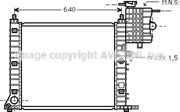 Prasco MS2213 - Радиатор, охлаждане на двигателя vvparts.bg