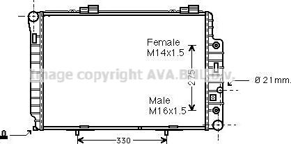 Prasco MSA2174 - Радиатор, охлаждане на двигателя vvparts.bg