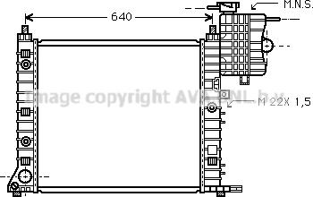 Prasco MSA2216 - Радиатор, охлаждане на двигателя vvparts.bg