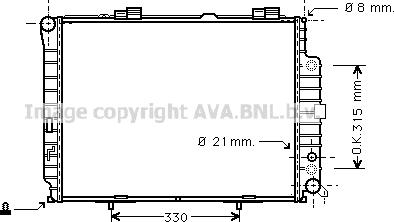 Prasco MSA2228 - Радиатор, охлаждане на двигателя vvparts.bg