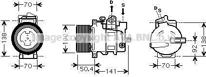 Prasco MSAK431 - Компресор, климатизация vvparts.bg