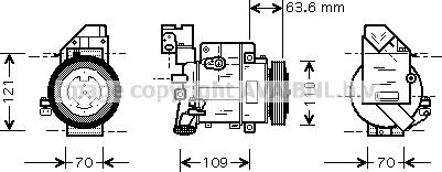 Prasco MSAK425 - Компресор, климатизация vvparts.bg