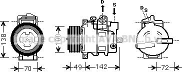 Prasco MSAK566 - Компресор, климатизация vvparts.bg