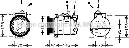 Prasco MSAK390 - Компресор, климатизация vvparts.bg