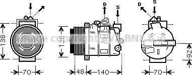 Prasco MSAK393 - Компресор, климатизация vvparts.bg