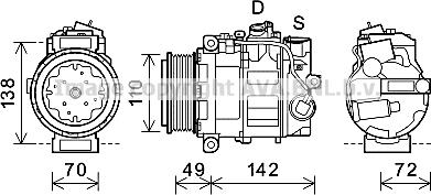 Prasco MSK644 - Компресор, климатизация vvparts.bg