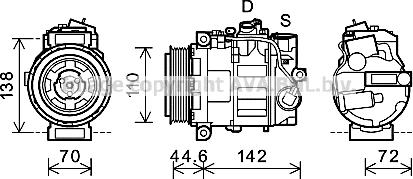 Prasco MSK611 - Компресор, климатизация vvparts.bg