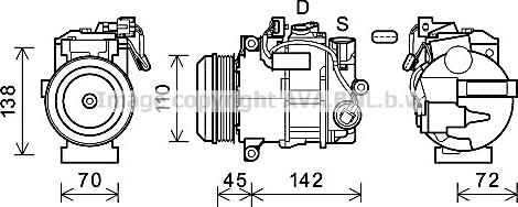 Prasco MSK682 - Компресор, климатизация vvparts.bg