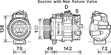 Prasco MSK638 - Компресор, климатизация vvparts.bg