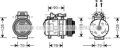 Prasco MSK275 - Компресор, климатизация vvparts.bg