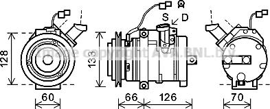 Prasco MTK228 - Компресор, климатизация vvparts.bg