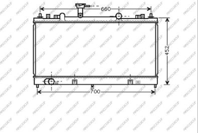 Prasco MZ049R005 - Радиатор, охлаждане на двигателя vvparts.bg