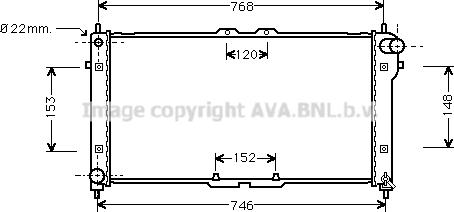 Prasco MZ2073 - Радиатор, охлаждане на двигателя vvparts.bg